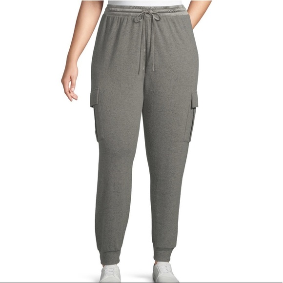New Women's Mid Rise Jogger Pants Plus Size - Picture 1 of 11